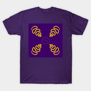 Modern Violet Signal Abstract Art T-Shirt